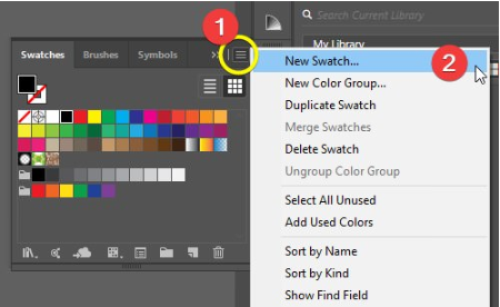 คลิก “New Swatch”